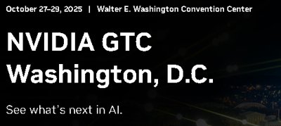NVIDIA GTC DC conference banner showing the Washington Monument